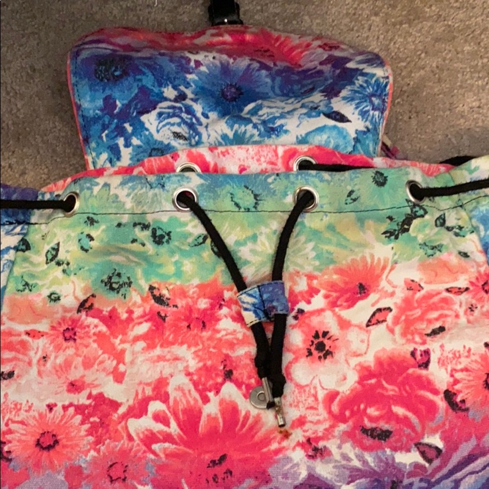 Pink Flower Backpack - image 3